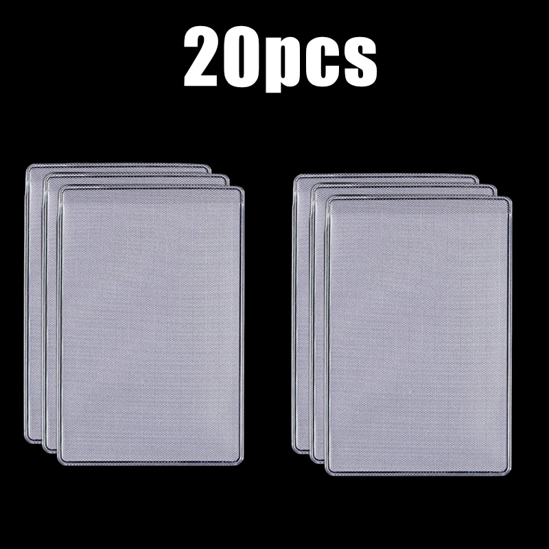 Protector de tarjetas de PVC, cubierta transparente esmerilada para tarjetas de identificación de crédito, soporte antimagnético, contenedor para postales, bolsas de almacenamiento, 1-50 Uds.: Beige