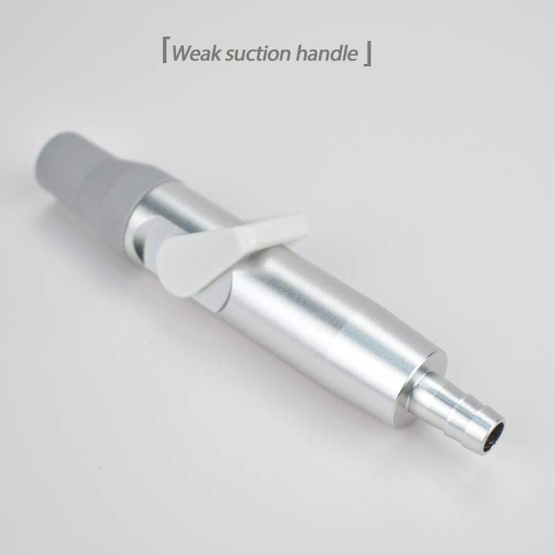 Poignée d'aspiration dentaire faible, éjecteur de salive, vannes d'aspiration, adaptateur de pointe avec manchon en Silicone gris, outil dentaire