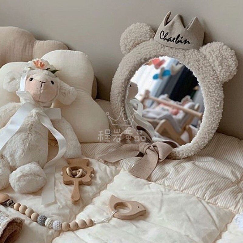 Desk Cosmetic Compact Vanity Table Mirror Hand Children's Vanity Round Mirrors Baby Room Decoration Spiegel Bohemian Decor