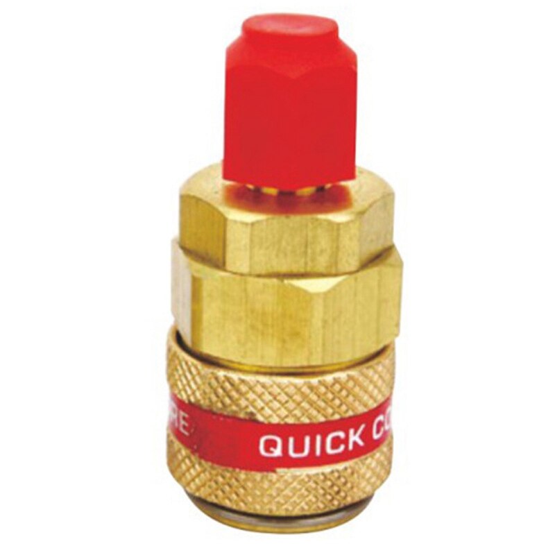 2Pcs Brass + Metal Quick Connector Adapter Air Conditioning Refrigerant Adapter for AR Refrigeration System Fluoride