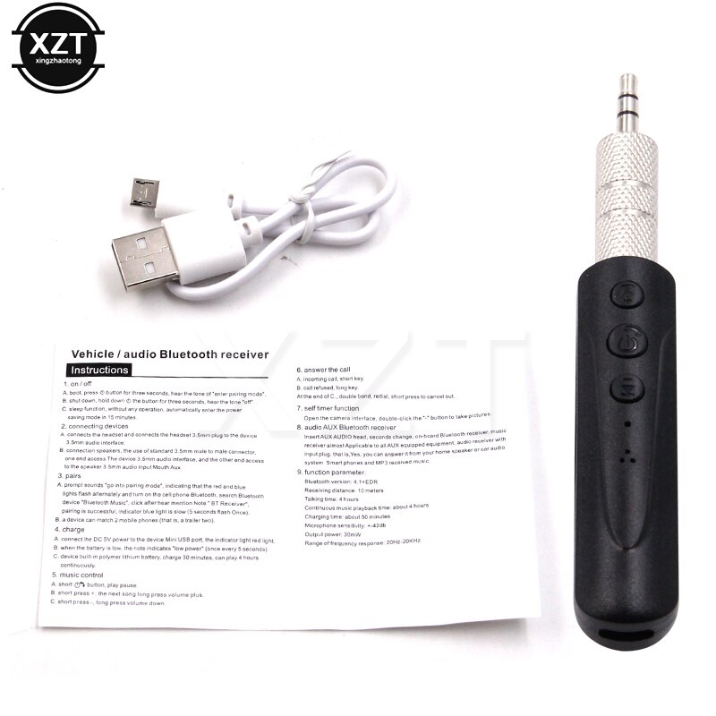 Bluetooth AUX 3.5mm Jack Bluetooth Receiver Handsfree Call Bluetooth Adapter Car Transmitter Auto Music Receivers