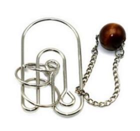 Iq Touw Metalen Houten Puzzel Logic Brain Teaser String Puzzels Spel Voor Volwassenen Kids: Model 10