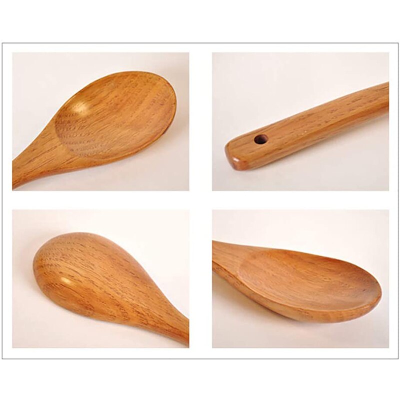 Natural Wooden Long Handle Spoon Cooking Catering Scoop Kitchen Utensil Kitchen Supplies Cutlery Lengthening Stirring Spoon