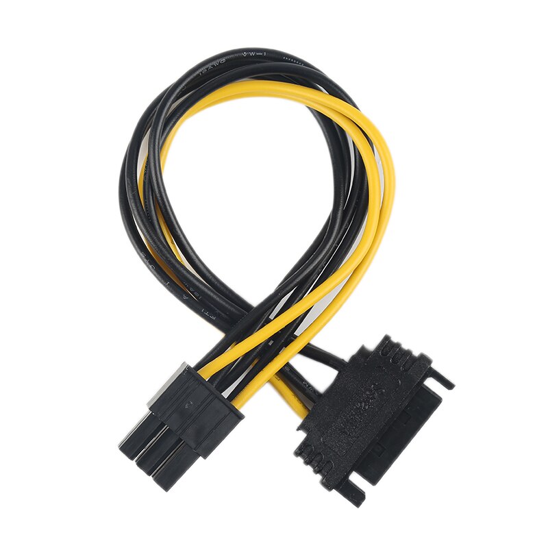 PCI Express 15 Pin to 6 Pin SATA Power Video Card Supply Adapter Cable 20cm