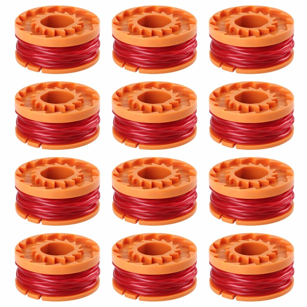 12 Stuks Trimmer Lijn Voor Worx WA0010 Vervanging Spoel Lijn Voor Gras Trimmer Edger 10ft 12-Pack Gazon Trimmer lijn Tuingereedschap