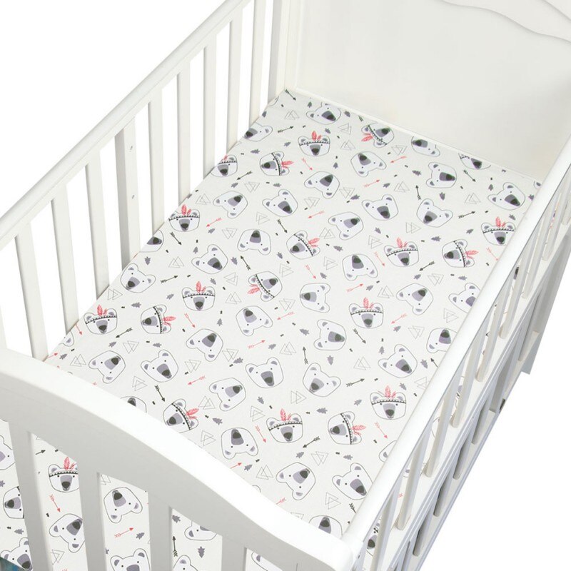 Crib Sheets Infant Baby Girl Boy Sheets Geometric Tree Fitted Crib Sheets Toddler Bed Mattresses Standard Mattress