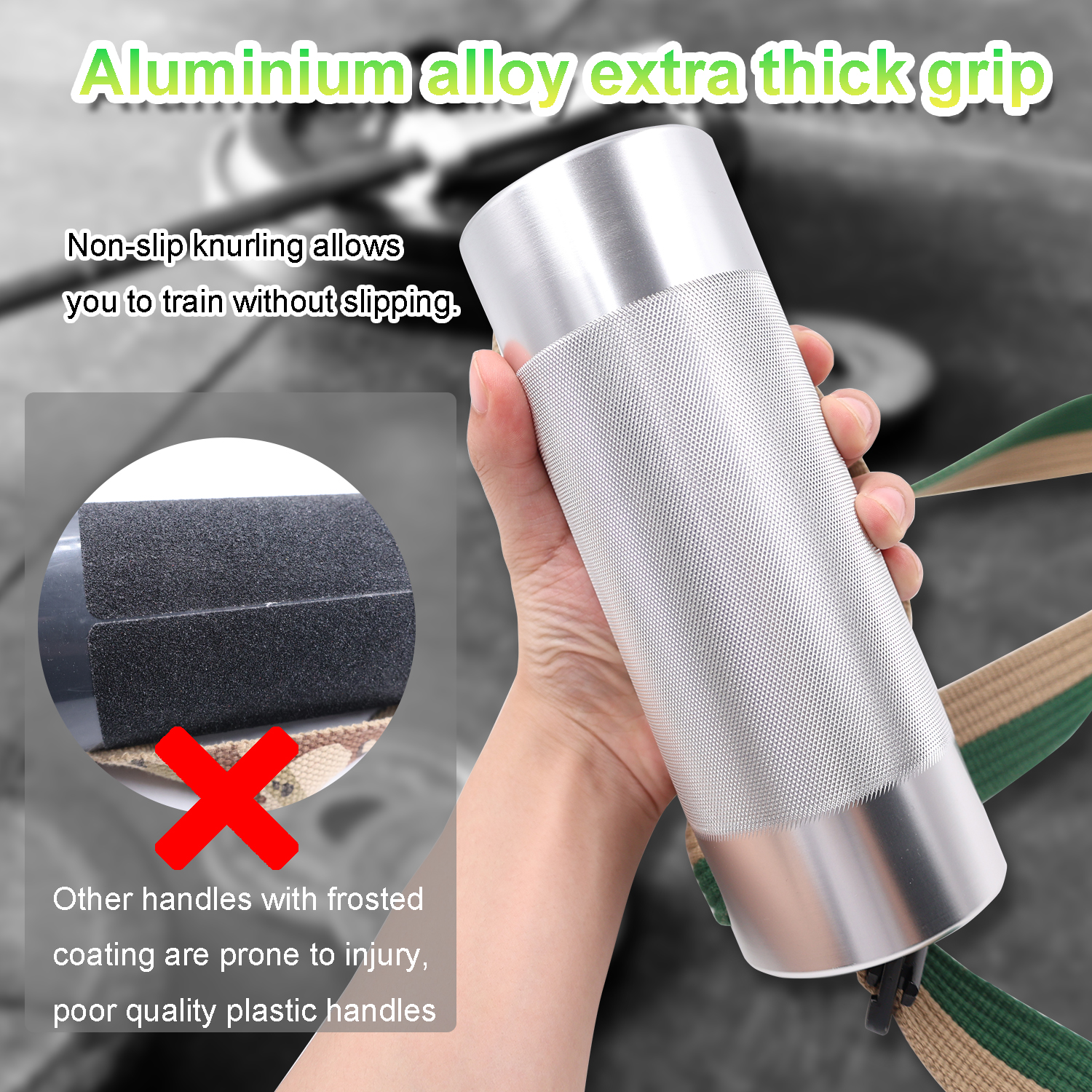 Arm Ringen Handgelenk Rollen griff mit verstellbarem Riemen φ 7,5 cm rutsch eitern Griff aus Aluminium legierung Unterarm Kraft Ausbildung