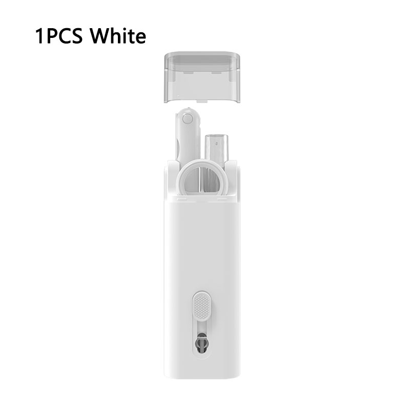 Kit de limpieza 7 en 1, cepillo limpiador de teclado de ordenador, bolígrafo de limpieza para auriculares, herramientas de limpieza de teléfono, juego de extractor de teclas: GOLD