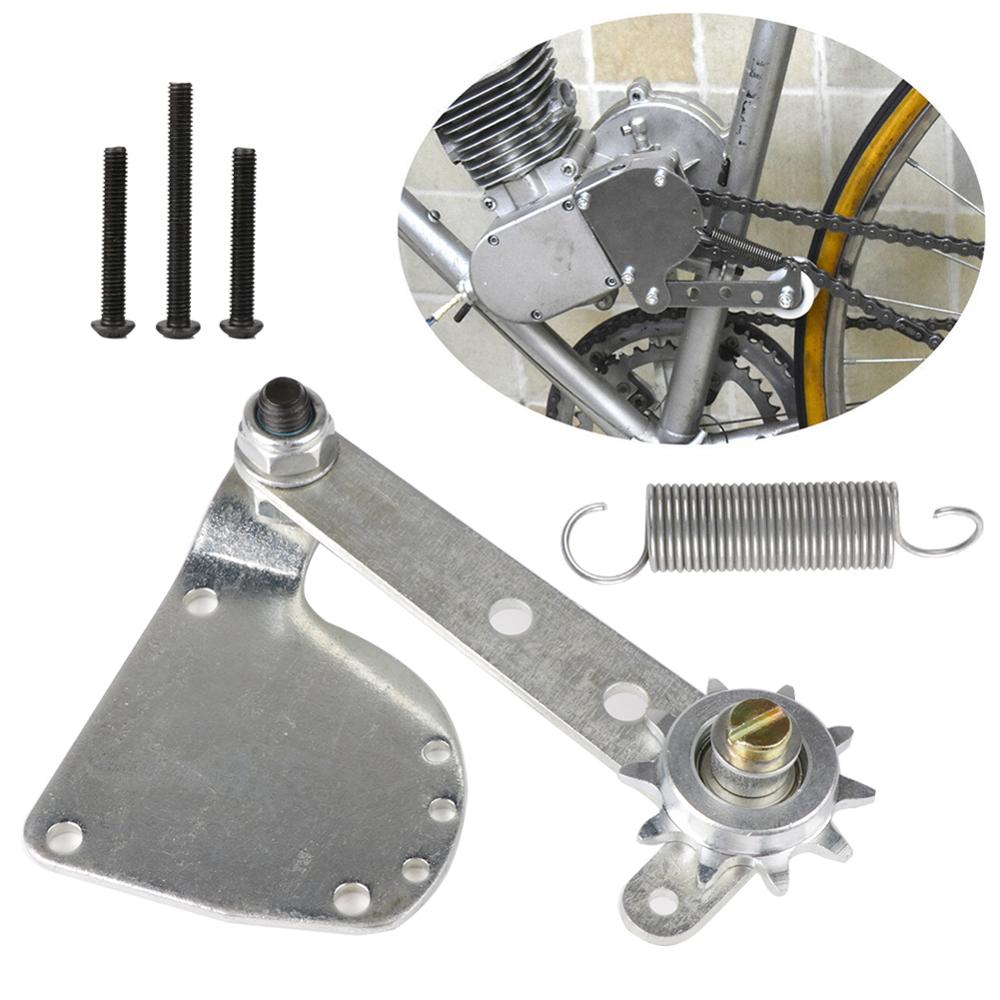 , tensor de cadena con resorte compatible con motor motorizado plateado de 49 CC, 50 cc, 66 CC y 80cc