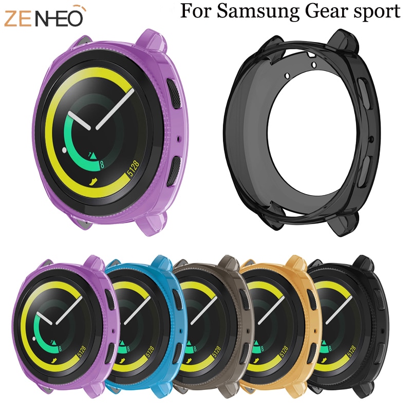 Tpu-bestendige, transparante siliconen beschermhoes voor horlogekasten van samsung gear sport-horloges