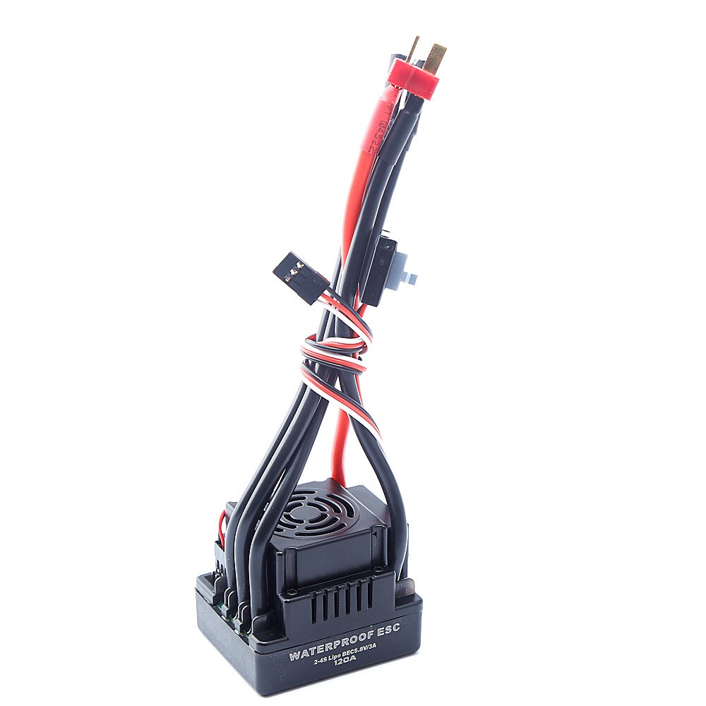 Upgrade Sensorless 60A 80A 120A S-80A S-120A Brushless Waterproof ESC Electric Speed Controller with 5.5V / 3A BEC for RC Car: 120A ESC with T Plug