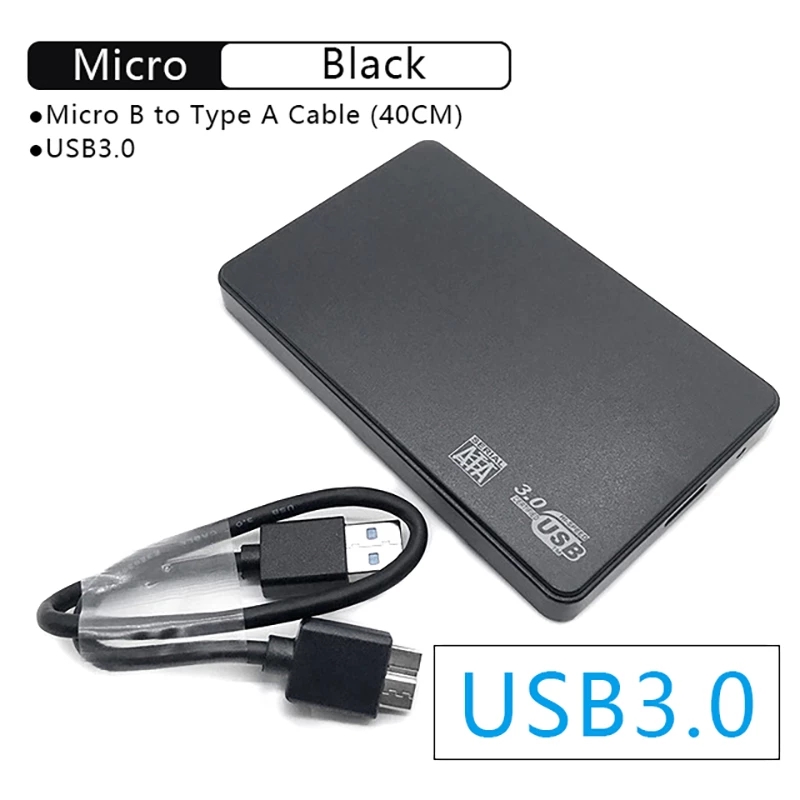 UTHAI T22 2,5" SATA zu USB3.0 HDD-Gehäbenutzen Handy, Mobiltelefon Festplattenhüllen für SSD Externer Speicher HDD-Kasten mit USB3.0/2.0-Kabel ABS