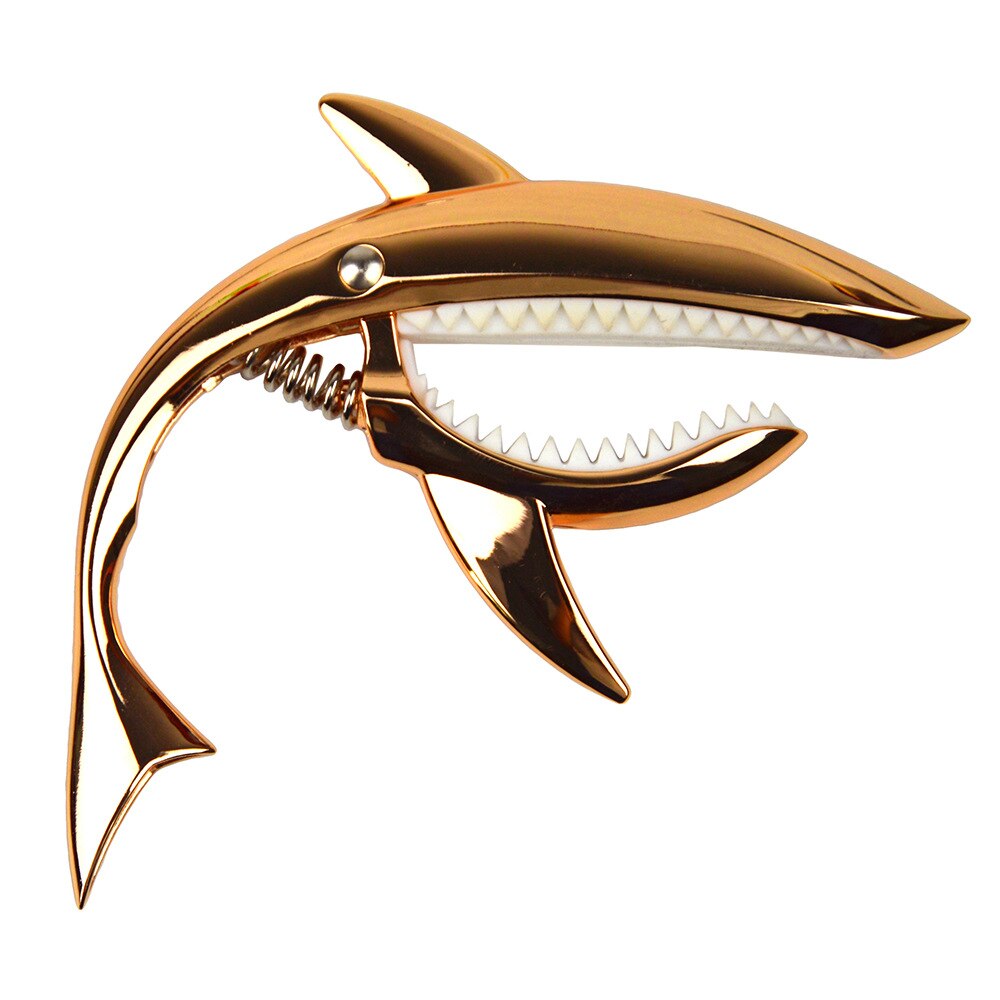 Shark Guitar Capo Funny Zin Alloy Quick Change Clamp for Acoustic Electric Guitarra Bass guitar bridge guitar strings: D