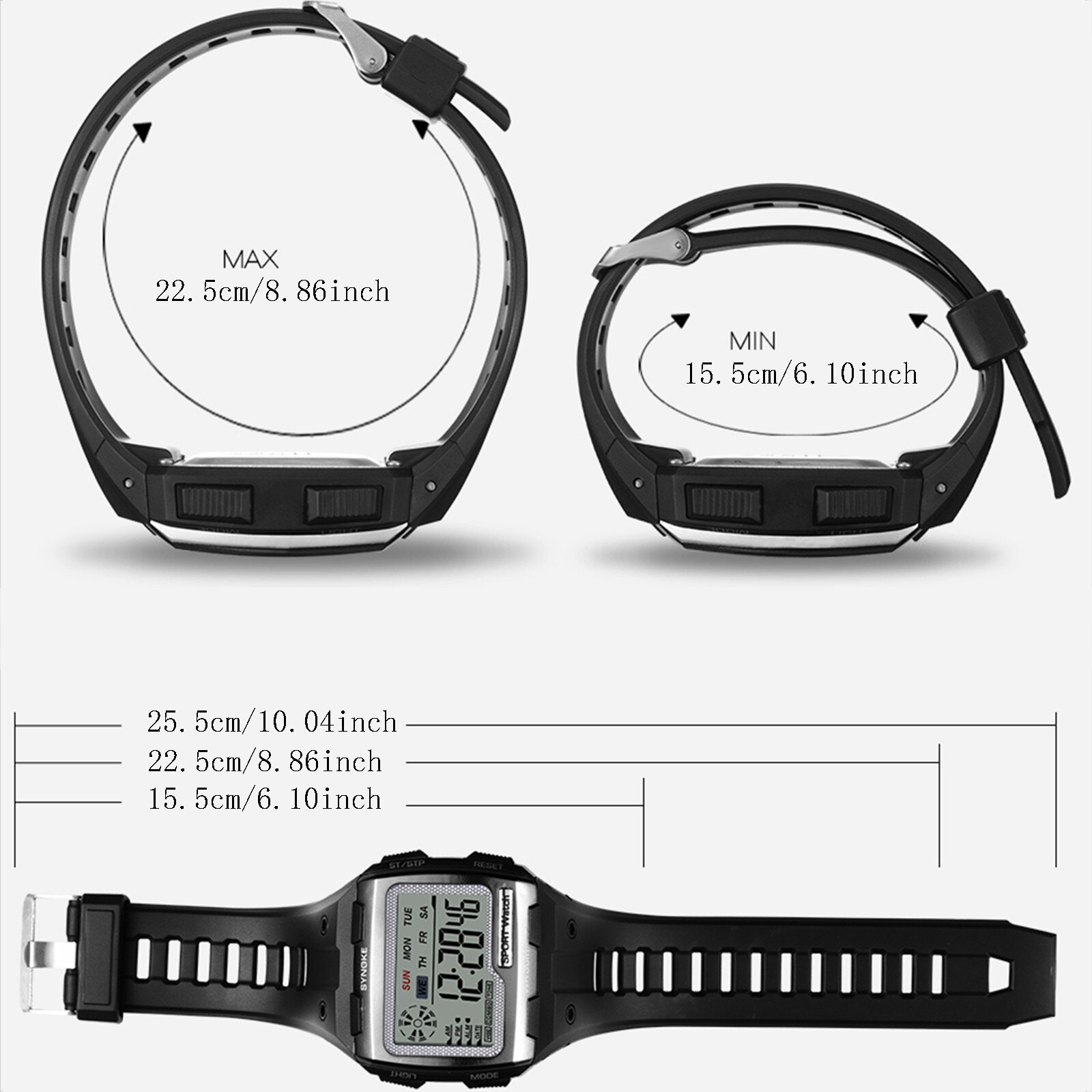 Mannen Outdoor Horloges Sport Horloge Wekker Chronograaf 30M Waterdicht Horloge Man Digitale Horloges