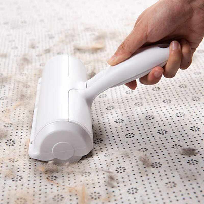 Reusable Pet Hair Remover Roller Two-way Roller Lint Sticking Removing Dog Cat Hair Furniture Carpets Clothing Automatic Clean