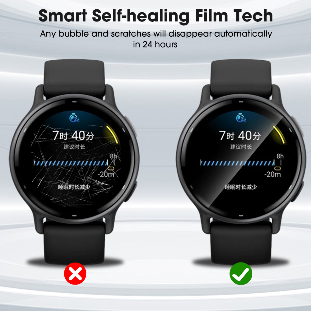 Película protectora completa transparente suave para reloj deportivo Garmin Vivoactive 5, protectores de pantalla de película de hidrogel para Garmin Vivoactive 5