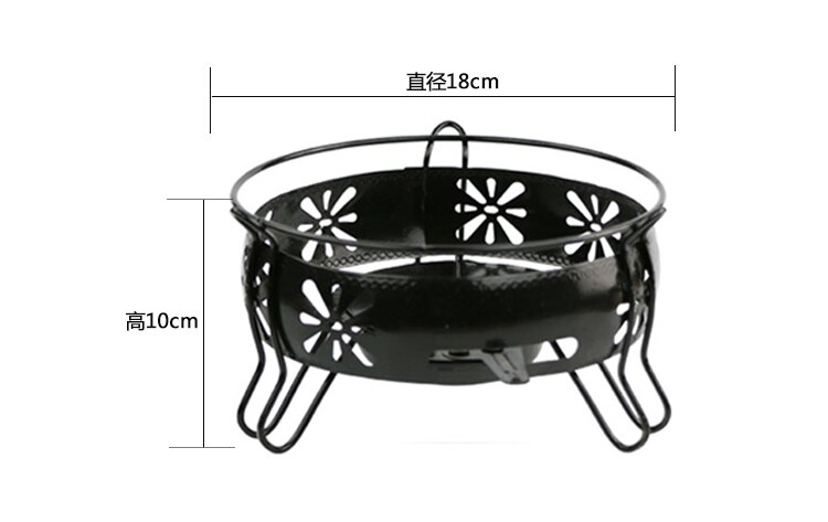 Commercial restaurant alcohol rack solid alcohol dry boiler base small chafing dish stove household Korean dry pot foundation: Iron (black)