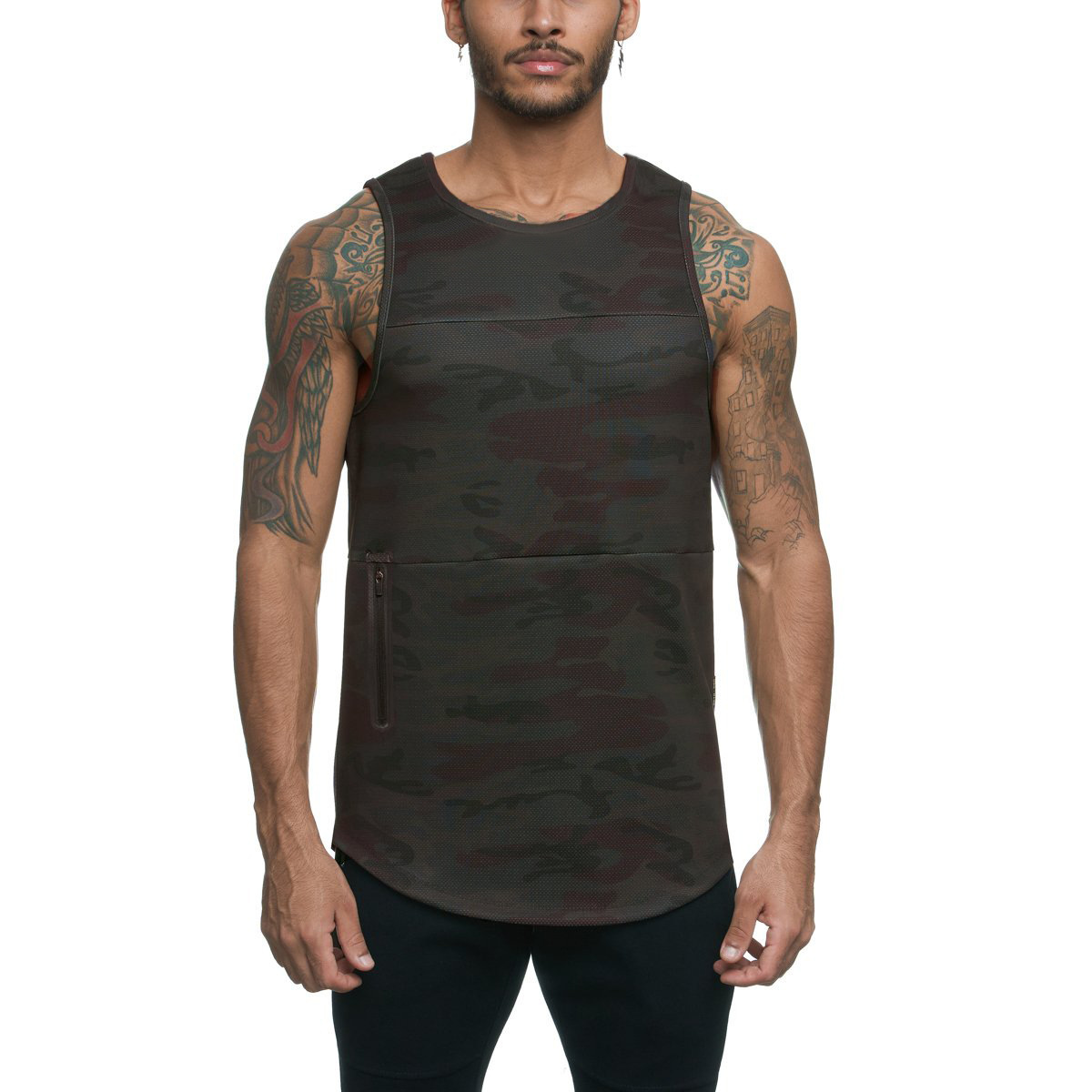 2021Modal Men&#39;s Sports Vest Fitness Running Training Quick-drying Vest Slim Breathable Sleeveless Men Gym Tank Top Men Clothing