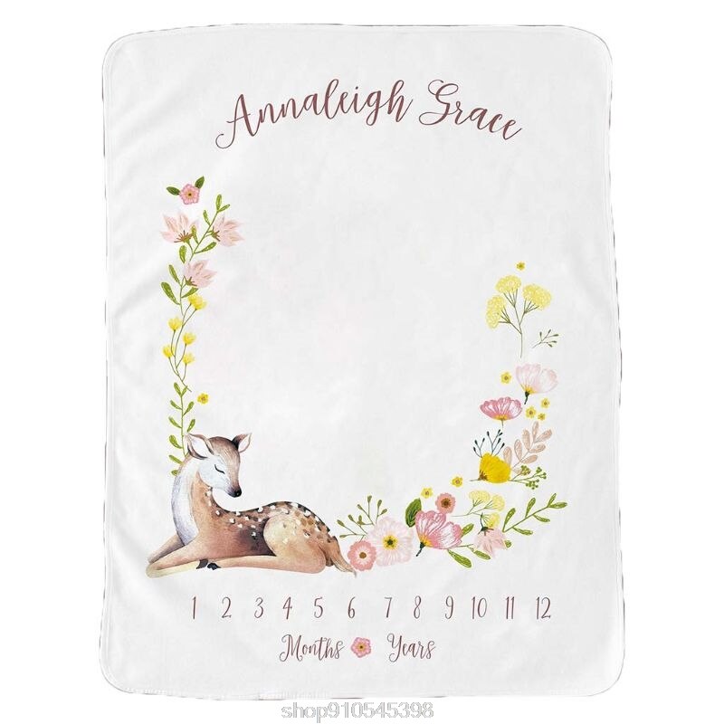 Dziecko miesięczny rekord wzrost kamień milowy koc zwierząt wzór fotografia rekwizyty kreatywne tło materiałbyć winnym N02 20 Dropshipping: 4