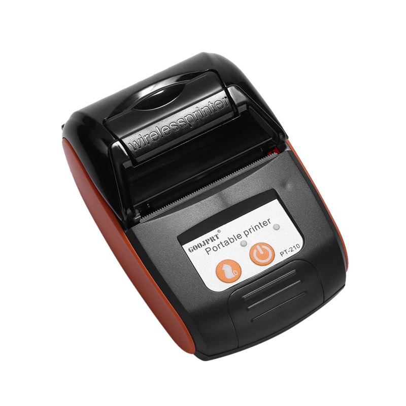Thermische printer, draagbaar 58 mm ontvangstbewijs, draadloze bluetooth-thermische printerondersteuning, smartphone-besturing (EU-stekker