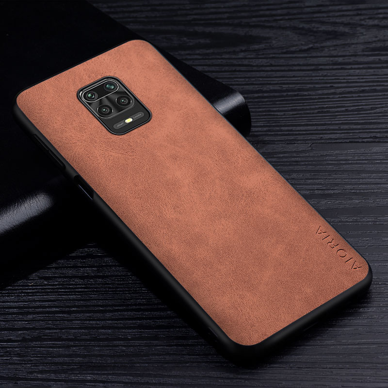 Capa de telefone de couro pu premium para xiaomi redmi note 9 pro 9s capa de cor sólida resistente a arranhões para redmi note 9 pro case: PE / Preto