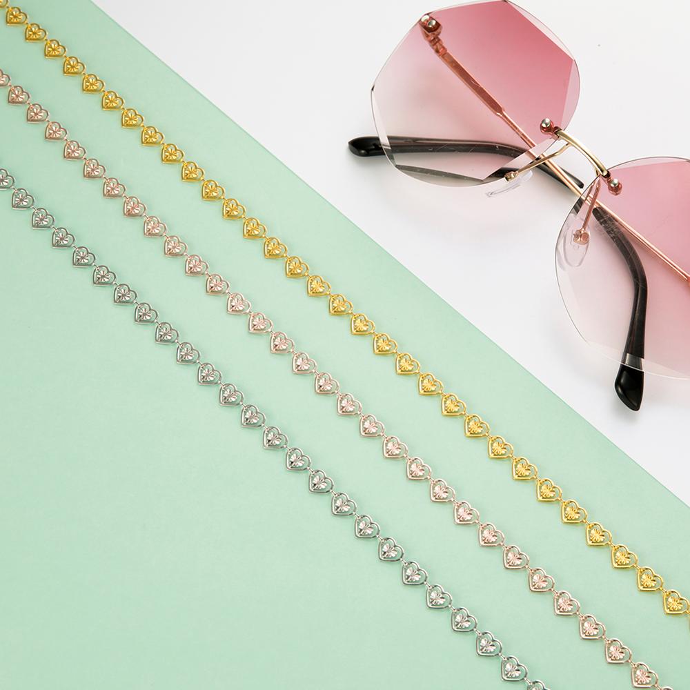 Skyrim Hart Lanyard Bril Kettingen Vrouwen Goud Kleur Anti-Slip Ketting Zonnebril Lezen Brillen Strap Touw Eyewear Cord