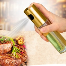 Rvs Olijfolie Sproeier Keuken Olie Spray Pomp Fles Glazen Olie Pot Lekvrije Druppels Olie Dispenser Bbq koken Gereedschap