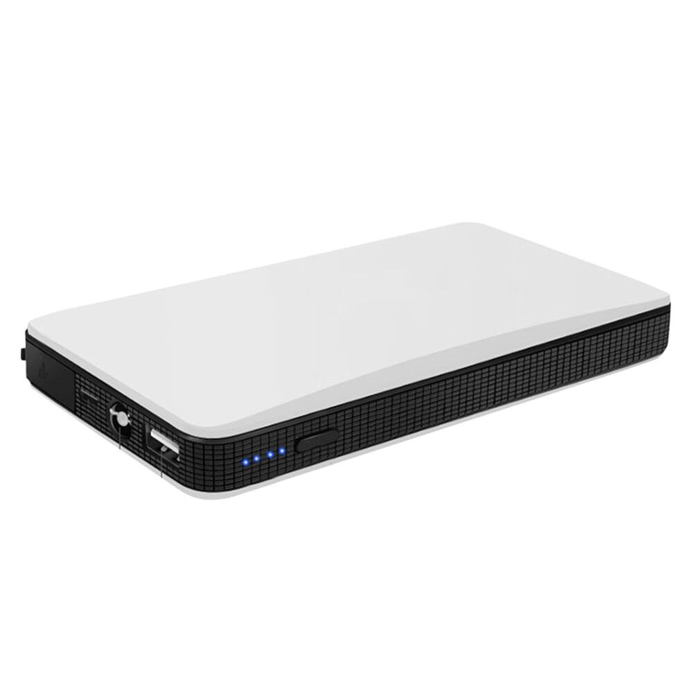 Auto Jump Starter Draagbare Uitgangspunt Apparaat Aansteker Power Bank Booster Batterij Oplader Draagbare Auto Starter Lichter: WHITE