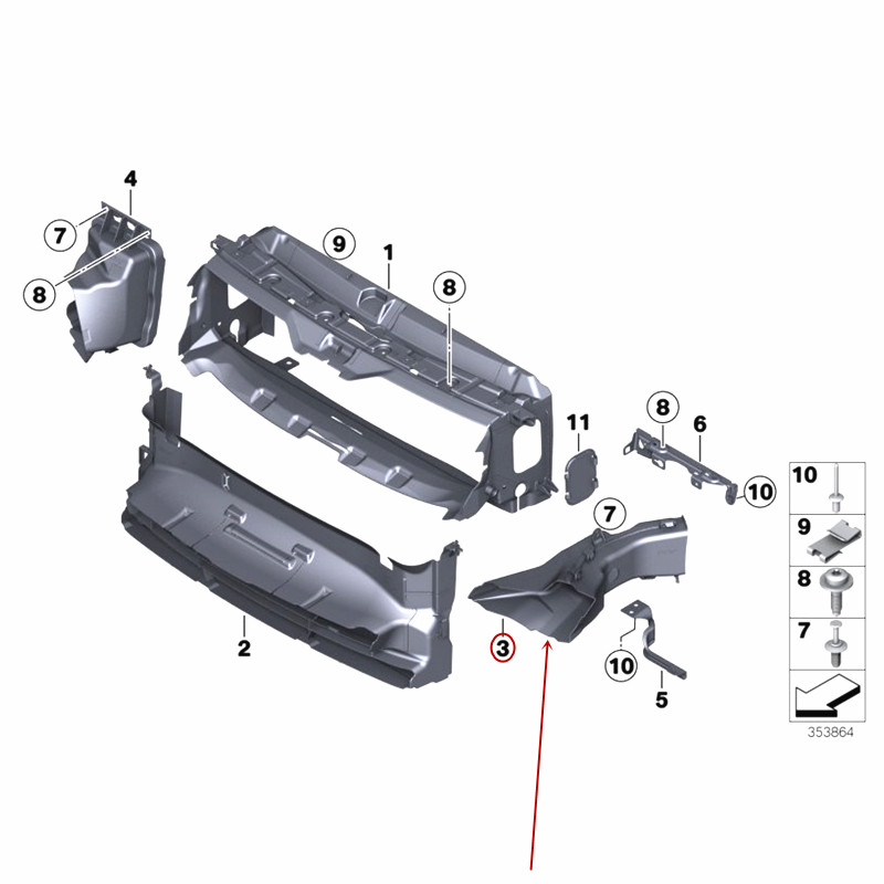 Frein à conduit d'air série F35 316LI 328LI | Frein à conduit d'air 3 série F35 316LI 328LI 328LIXb en, tube de ventilation, conduit d'air, entrée d'air du frein