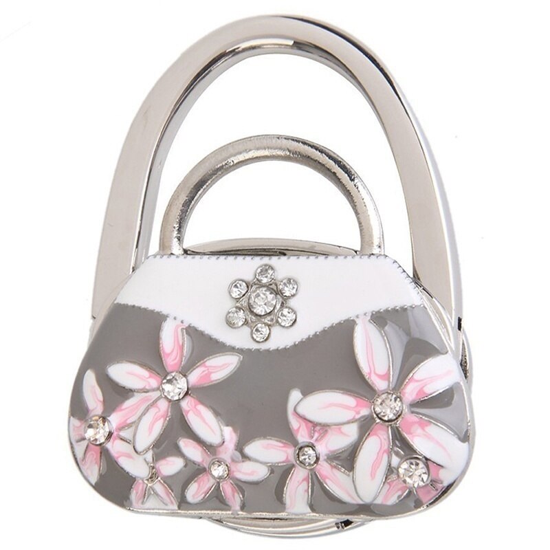 Tas Haak Porselein Folding Handtas Purse Bag Tafel Haak Hanger Holder White Room Accessoires Haken: Grijs