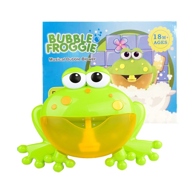 Bubble Krabben Bad Speelgoed voor Kinderen met Sucker Maker Muziek Badkamer Douche Zwembad Bad Zeep Zwemmen Kid Oyuncak: frog box