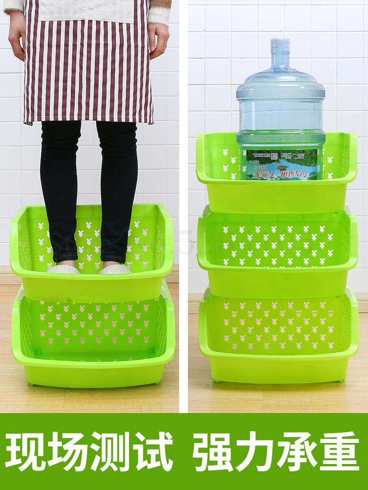 Étagères de cuisine, balcon à plusieurs étages, légumes ménagers, paniers, jouets à légumes, armoires de rangement et étagères