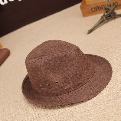 2017 nova unisex masculino linho fedora vintage gangster jazz dança boné panamá chapéus presente do pai: 3