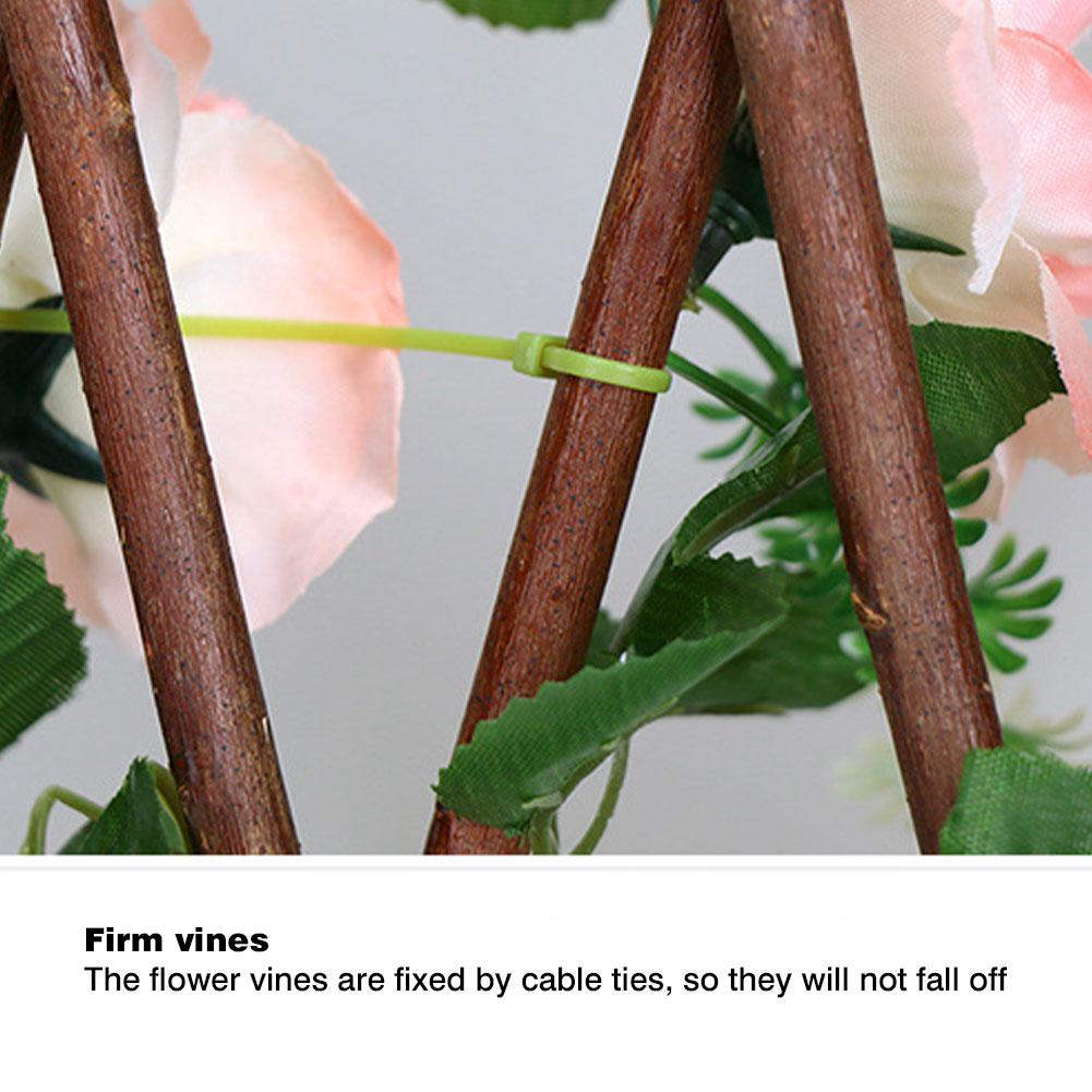 S/M di Legno Siepe con dovuto Colori Boccioli di Foglie di Decorazione del Giardino di selezione Espansione Traliccio Dello Schermo di Segretezza Solido Recinto di Legno