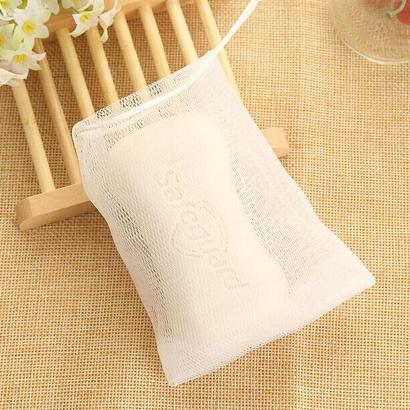5pcs Soap Saver Pouch Bubble Foam Net Handmade Soap net Mesh Bag Exfoliating Mesh Body Facial Cleaning Tool