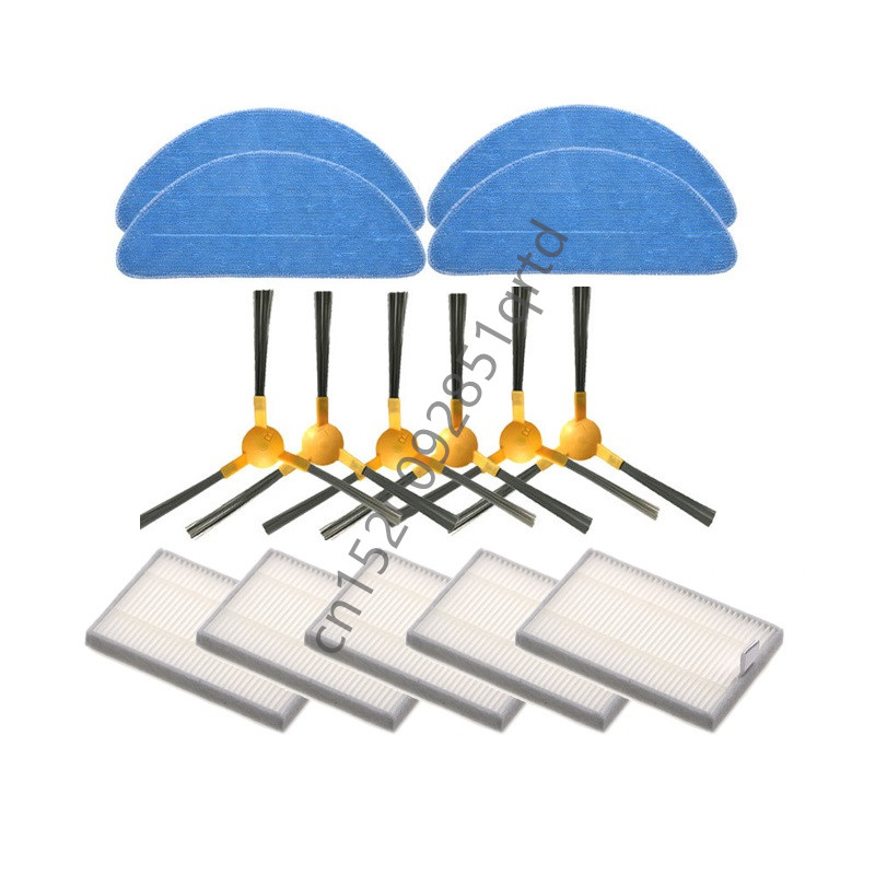 Stofzuiger Mop Doeken Vodden Hepa Filter Hoofdborstel Zijborstel voor Blaupunkt Bluebot Xboost BPK-VCBB1XB Stofzuiger Onderdelen: Army Green