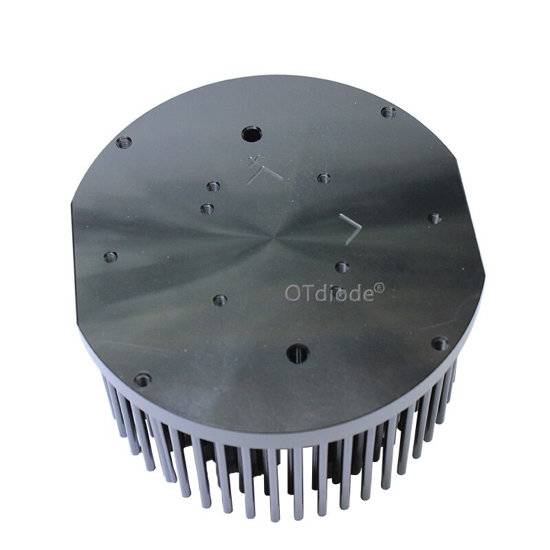 Runde  d133mm forborede led pin pin heatsink passer til cob cxb 3590 bridgelux  v29 50-60w kølelegeme diy indendørs