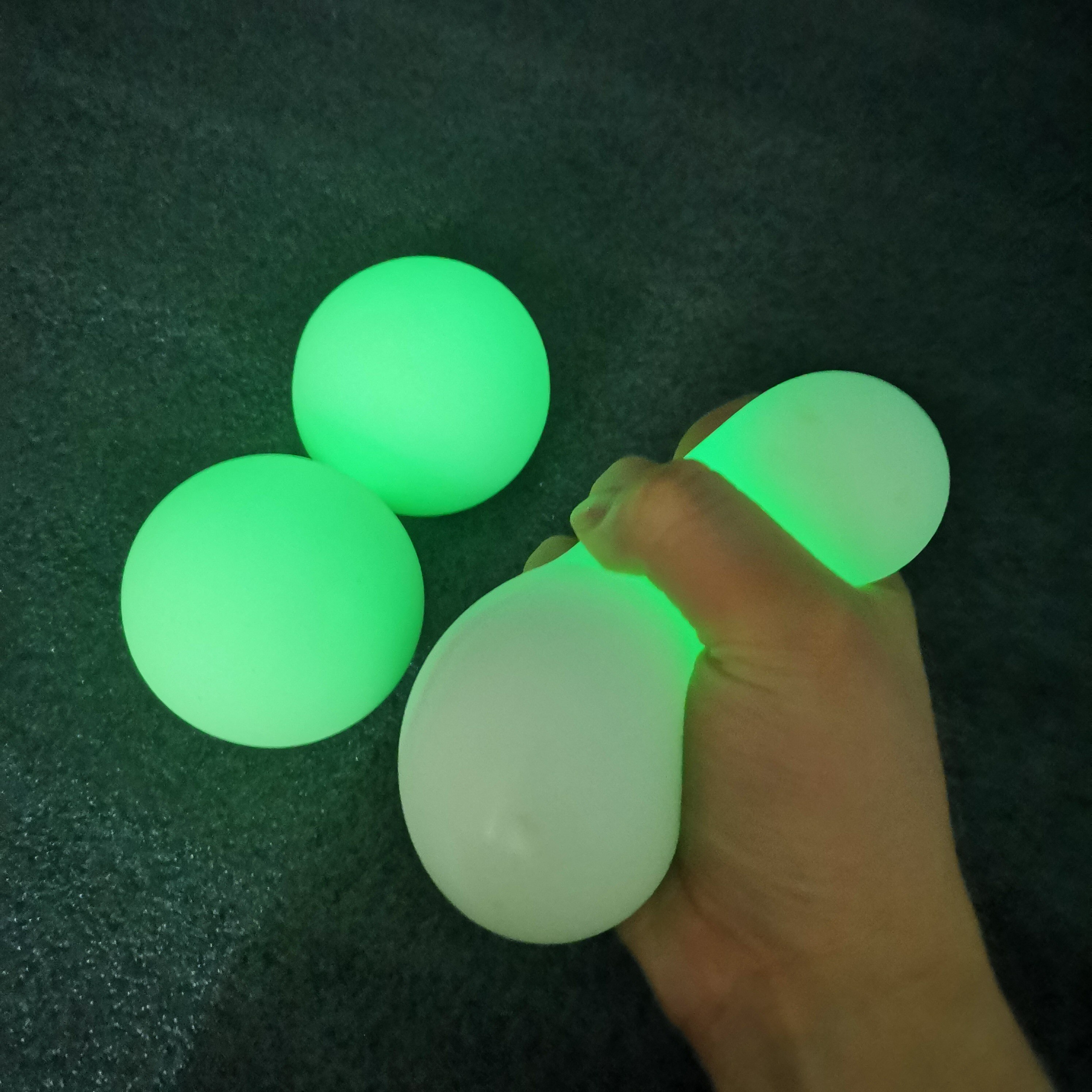 Stress Ball Glow In The Dark Toys Night Luminous Squeeze Toy Slow Rising Lights Squishy Ball Antistress Birthday Kids Toys