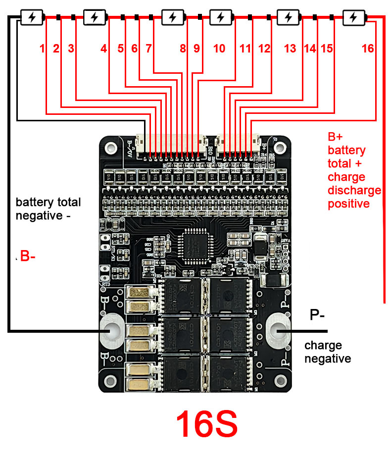 30a 40a 50a 80a 12s 13s 14s 16s 17s 36v 48v 60v lifepo 4 li-- ion litiumbatteri beskyttelseskort balansert bms 3.7v- ion 3.2v energi