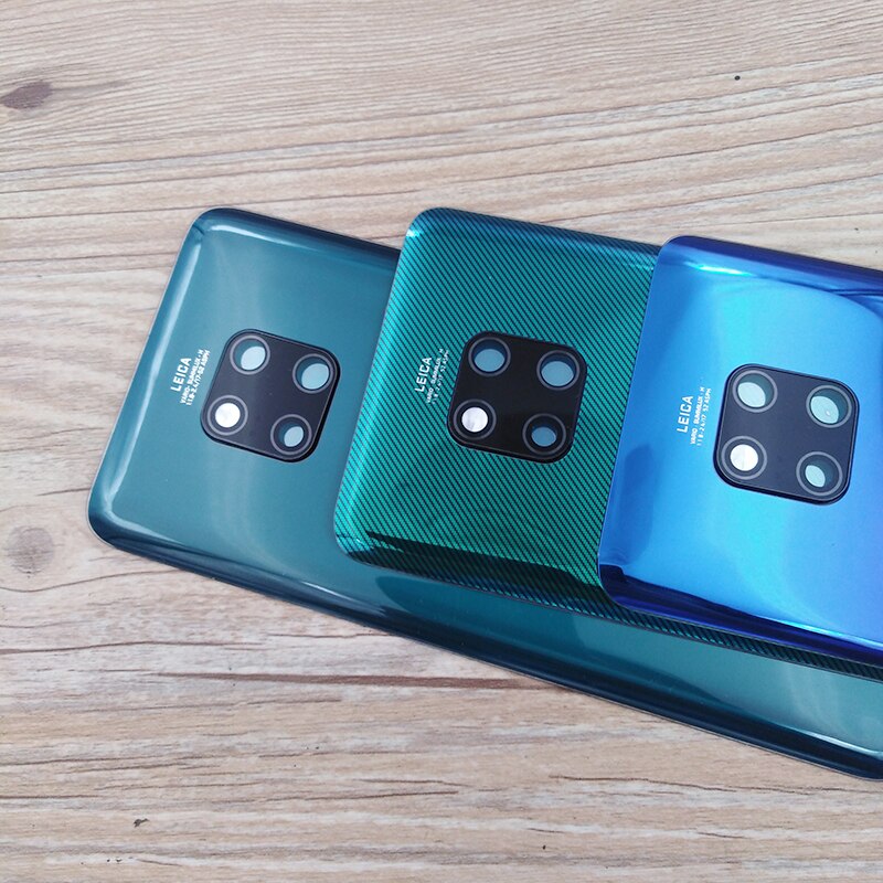 Huawei Mate 20 Pro Cover posteriore in vetro custodia porta posteriore custodia batteria parti di riparazione di ricambio per Mate20 Pro con obiettivo fotocamera + Logo