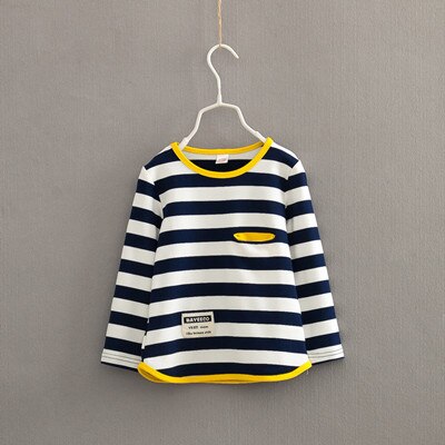 V-TREE Printemps automne bande garçons t shirt à manches longues t-shirts pour filles coton enfants garçon vêtements bébé chemise: stripe / 3T