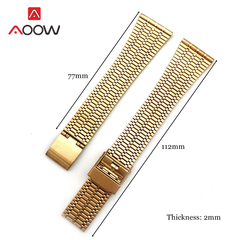 Boucle à crochet pour bracelet en acier inoxydable, accessoire de sécurité pour hommes et femmes, rétro, remplacement du métal, 20mm, 22mm