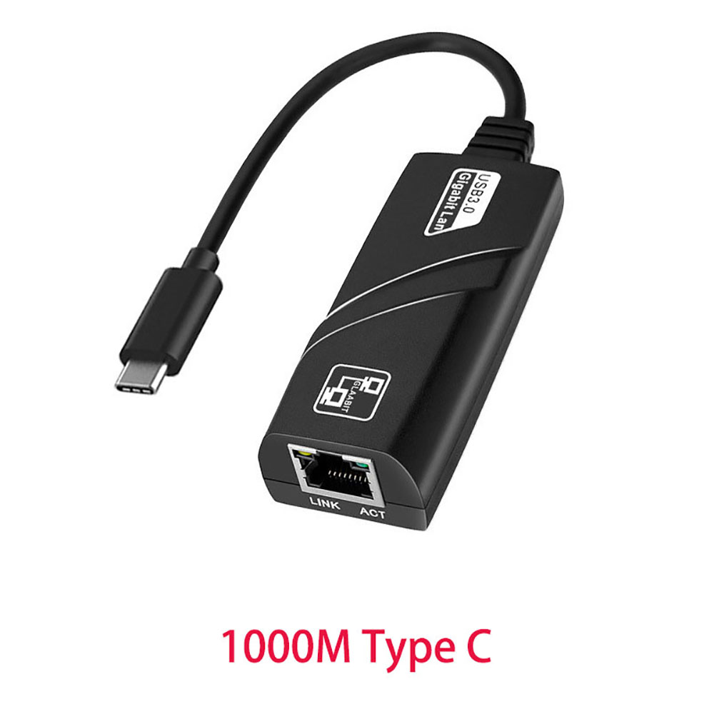 10/100/1000Mbps USB 3.0 cablato USB TypeC a Rj45 Lan Ethernet Adattatore RTL8153 Scheda di rete per PC MacBook Windows Laptop: WHITE