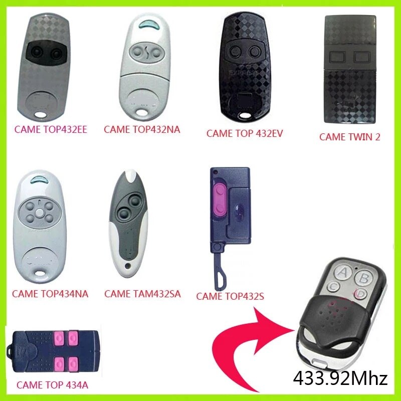 CAME-TOP432NA-EE-EV Gate Remote Control Fob Key Transmitter 433.92mhz