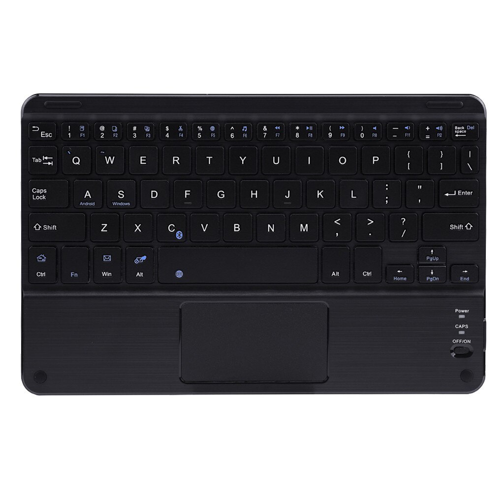 9 Cal bezprzewodowa Mini Bluetooth3.0 klawiatura Touchpad wsparcie Android przenośne akcesoria biurowe do komputerów stacjonarnych: BK