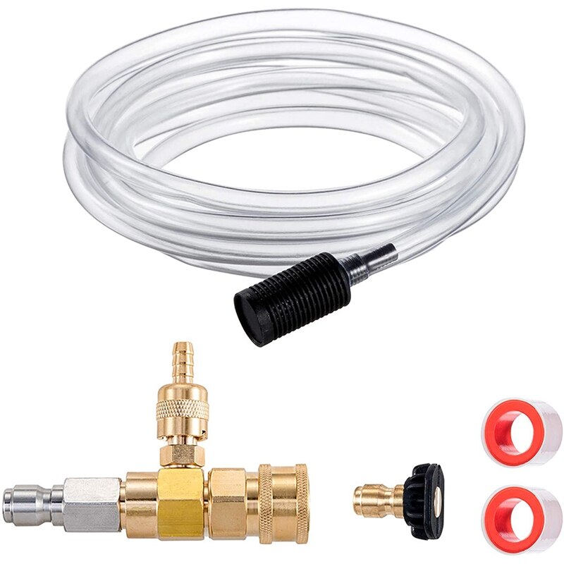 Downstream Injector for Pressure Washer, Power Washer Injector Kit, Soap Injector, 3/8 Inch Quick Connect, 4000 PSI: Default Title