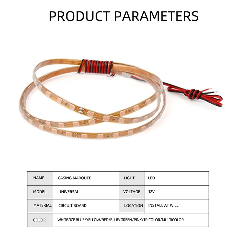 Auto Auto Decoratieve Flexibele Led Strip Licht Auto Led Dagrijlicht Auto Led Strip Licht Drl Strip 12V 30/45/60/90/135Cm