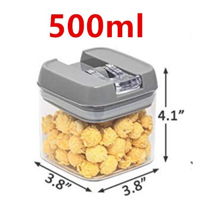 Food Storage Containers Sealed Refrigerator Multigrain Tank Cereal Spice Flour Pasta Spaghetti Kitchen Pantry Organization jar: 500ml
