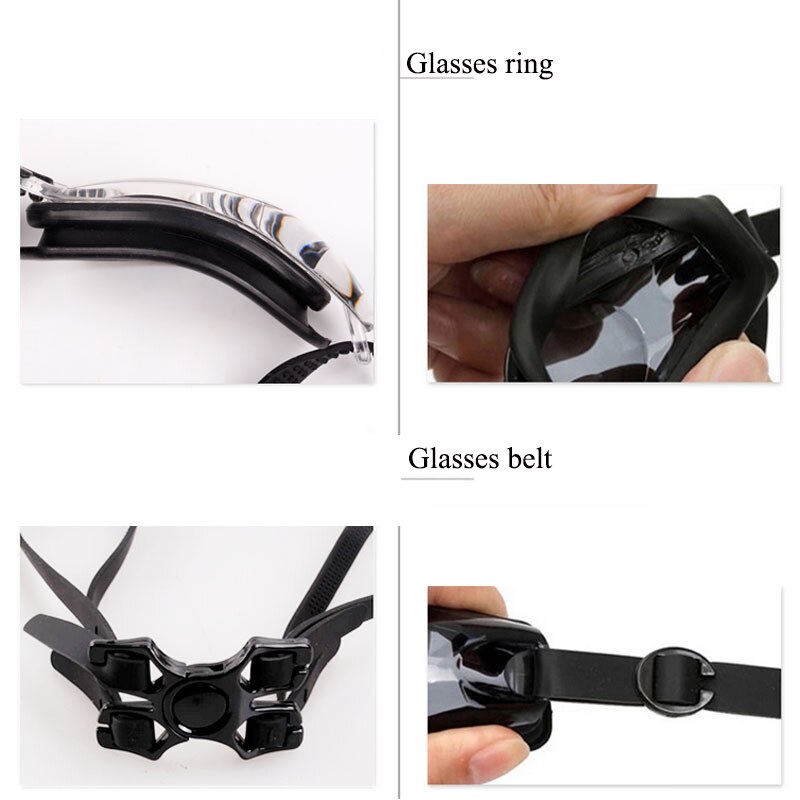 Plain/Myopia Swimming Glasses Waterproof Swim Diving Goggles 150-800 Degree Prescription Glasses HD Anti-fog Swimming Goggles