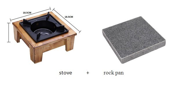Mini ardoise barbecue granit steak cuisson isolé barbecue cuisinière table barbecue cuisine Japonaise ardoise roche casserole 049-2: WHITE